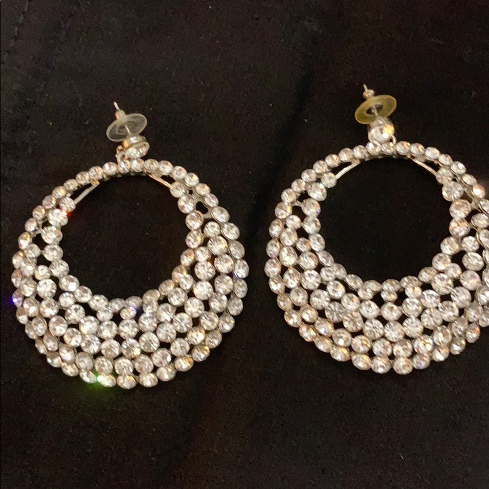 Large crystal earrings